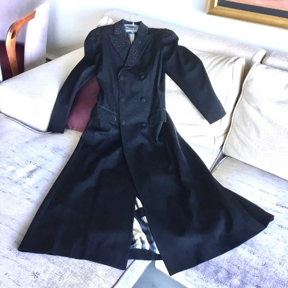 Unique Gaultier coat wi/brilliant rhinestones.